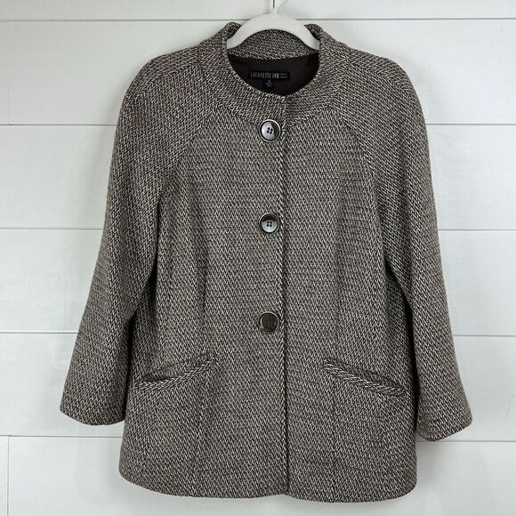 Lafayette 148 Blazer Womens Size 8 100% Wool Multi‎ Tweed Blazer Jacket - Picture 1 of 11